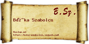 Bóka Szabolcs névjegykártya